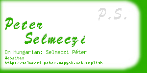peter selmeczi business card